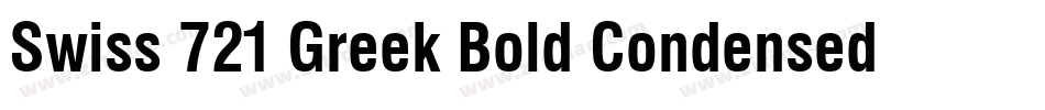 Swiss 721 Greek Bold Condensed BT字体转换